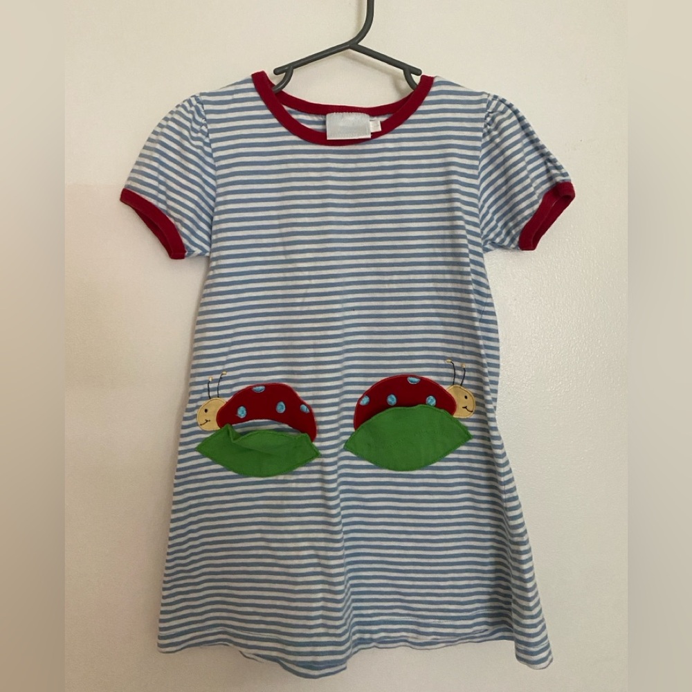 Little English Blue and White Striped Dress